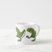 Funny T rex dinosaurier Cartoon Spaß Espressotasse (Vorderseite Rechts)