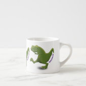 Funny T rex dinosaurier Cartoon Spaß Espressotasse (Rechts)