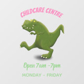 Funny T rex dinosaurier Cartoon Spaß Fensteraufkleber (Blatt)