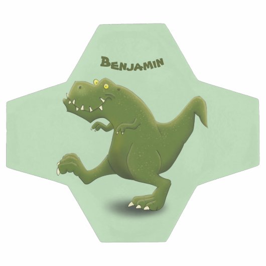 Funny T rex dinosaurier Cartoon Spaß Fußball (Flach)