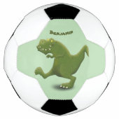 Funny T rex dinosaurier Cartoon Spaß Fußball (Vorderseite)