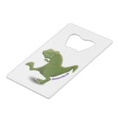 Funny T rex dinosaurier Cartoon Spaß Geldbeutel Flaschenöffner (Rückseite Schrägansicht)