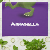 Funny T rex dinosaurier Cartoon Spaß Geschirrtuch (Gefaltet)