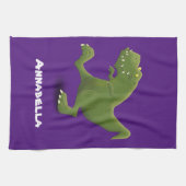 Funny T rex dinosaurier Cartoon Spaß Geschirrtuch (Horizontal)