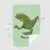 Funny T rex dinosaurier Cartoon Spaß Golfhandtuch (Insitu)