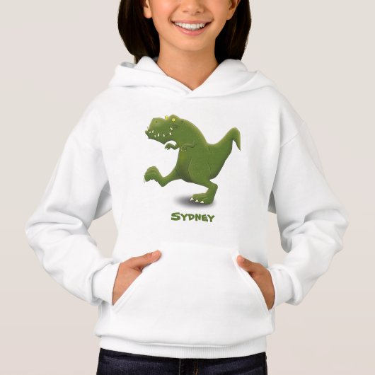 Funny T rex dinosaurier Cartoon Spaß Hoodie (Vorderseite)
