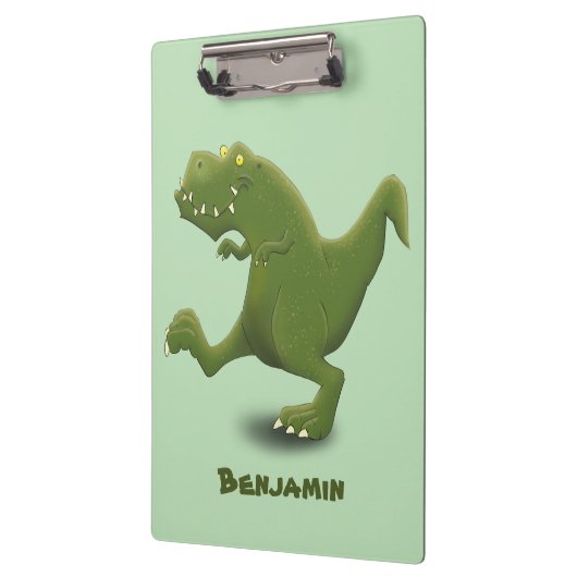 Funny T rex dinosaurier Cartoon Spaß Klemmbrett (Links)