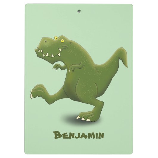 Funny T rex dinosaurier Cartoon Spaß Klemmbrett (Rückseite)