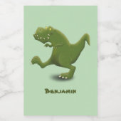 Funny T rex dinosaurier Cartoon Spaß Lebensmitteletikett (Einzelnes Label)