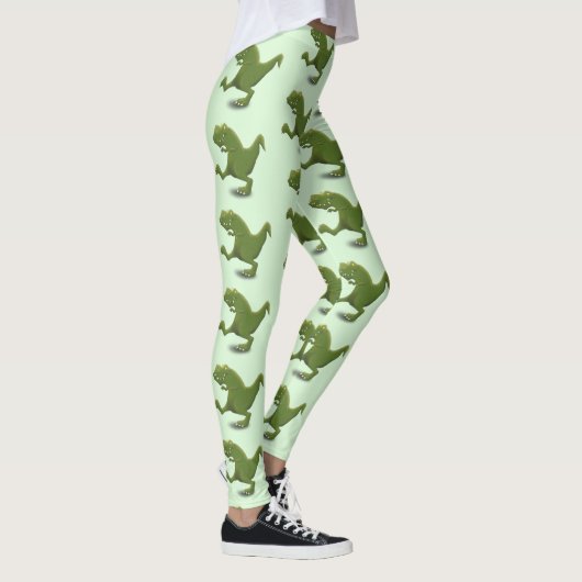 Funny T rex dinosaurier Cartoon Spaß Leggings (Rechts)