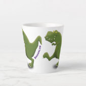 Funny T rex dinosaurier Cartoon Spaß Milchtasse (Vorderseite)