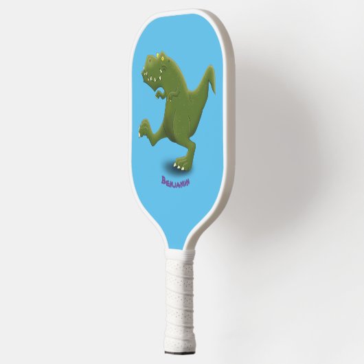 Funny T rex dinosaurier Cartoon Spaß Pickleball Schläger (Links)