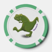 Funny T rex dinosaurier Cartoon Spaß Pokerchips (Rückseite)