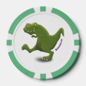 Funny T rex dinosaurier Cartoon Spaß Pokerchips (Vorderseite)