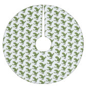 Funny T rex dinosaurier Cartoon Spaß Polyester Weihnachtsbaumdecke (Vorderseite)