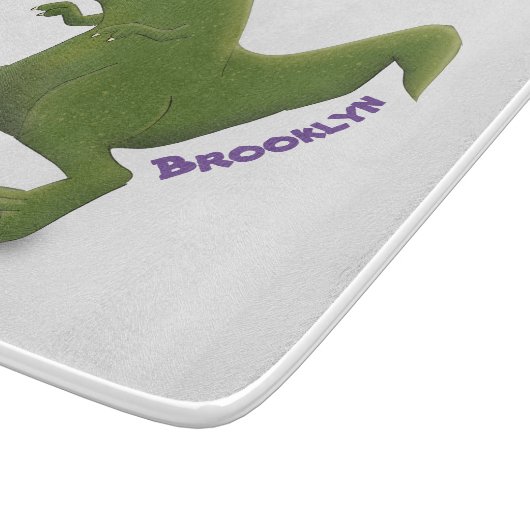 Funny T rex dinosaurier Cartoon Spaß Schneidebrett (Ecke)