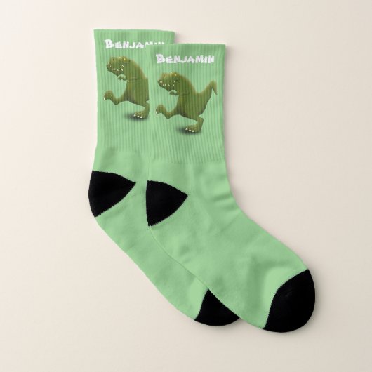 Funny T rex dinosaurier Cartoon Spaß Socken (Paar)