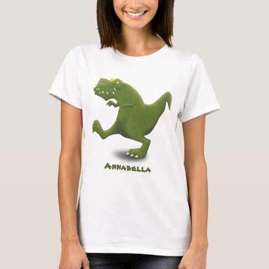 Funny T rex dinosaurier Cartoon Spaß T-Shirt (Vorderseite)