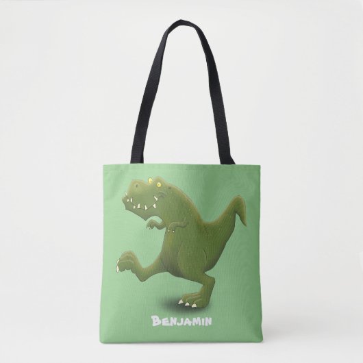 Funny T rex dinosaurier Cartoon Spaß Tasche (Vorderseite)