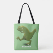 Funny T rex dinosaurier Cartoon Spaß Tasche (Rückseite)