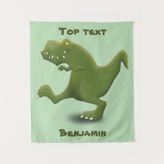 Funny T rex dinosaurier Cartoon Spaß Wandteppich (Vorderseite)