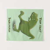 Funny T rex dinosaurier Cartoon Spaß Wandteppich (Vorderseite (Horizontal))