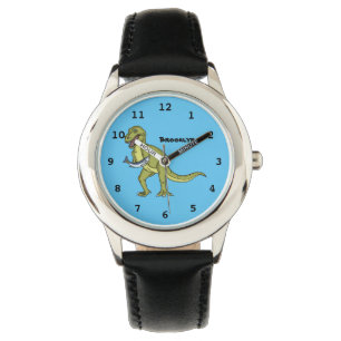 Funny T rex dinosaurier Illustration Armbanduhr