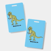 Funny T rex dinosaurier Illustration Ausweis (Vorder- & Rückseite)