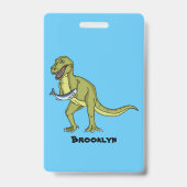 Funny T rex dinosaurier Illustration Ausweis (Rückseite)