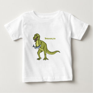 Funny T rex dinosaurier Illustration Baby T-shirt