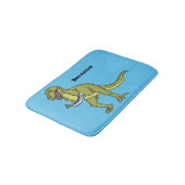 Funny T rex dinosaurier Illustration Badematte (Schrägansicht)