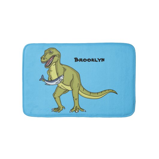 Funny T rex dinosaurier Illustration Badematte (Vorderseite)