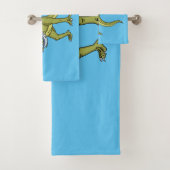 Funny T rex dinosaurier Illustration Badhandtuch Set (Insitu)