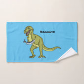 Funny T rex dinosaurier Illustration Badhandtuch Set (Handtuch)