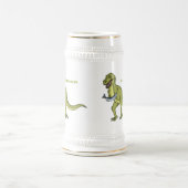 Funny T rex dinosaurier Illustration Bierglas (Mittel)
