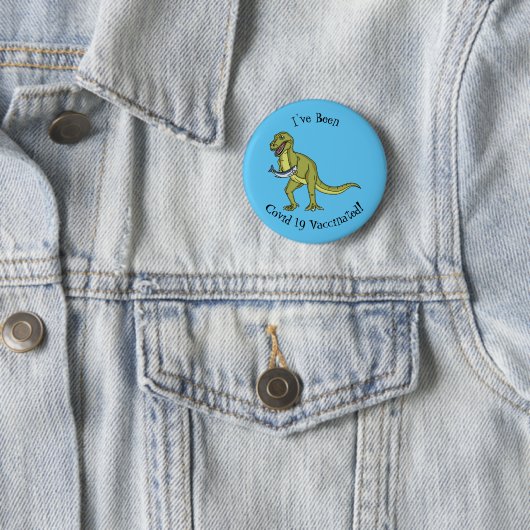 Funny T rex dinosaurier Illustration Button (Beispiel)