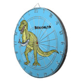 Funny T rex dinosaurier Illustration Dartscheibe (Vorderseite rechts)