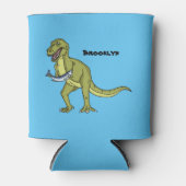 Funny T rex dinosaurier Illustration Dosenkühler (Vorderseite)