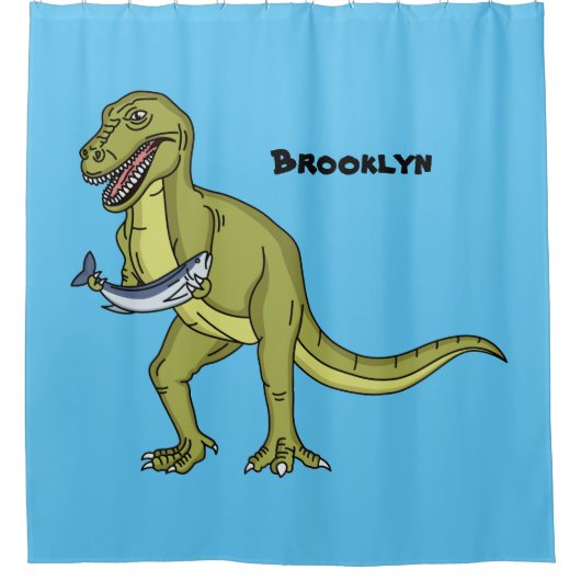 Funny T rex dinosaurier Illustration Duschvorhang (Vorderseite)