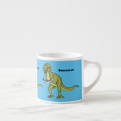 Funny T rex dinosaurier Illustration Espressotasse (Rechts)