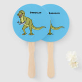 Funny T rex dinosaurier Illustration Fächer (Vorne und Hinten)