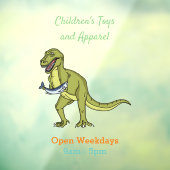 Funny T rex dinosaurier Illustration Fensteraufkleber (Blatt 3)