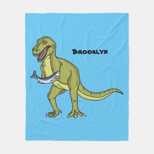 Funny T rex dinosaurier Illustration Fleecedecke (Vorderseite)