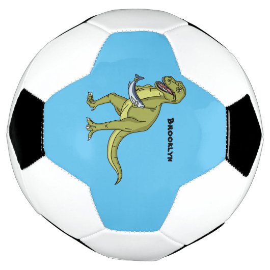 Funny T rex dinosaurier Illustration Fußball (Gedreht)