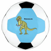Funny T rex dinosaurier Illustration Fußball (Vorderseite)