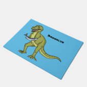 Funny T rex dinosaurier Illustration Fußmatte (Schrägansicht)
