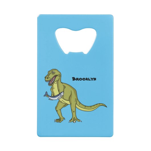Funny T rex dinosaurier Illustration Geldbeutel Flaschenöffner (Vorderseite)