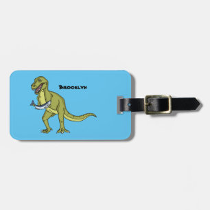 Funny T rex dinosaurier Illustration Gepäckanhänger