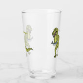 Funny T rex dinosaurier Illustration Glas (Links)