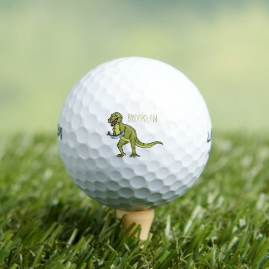 Funny T rex dinosaurier Illustration Golfball (Insitu T-Shirt)